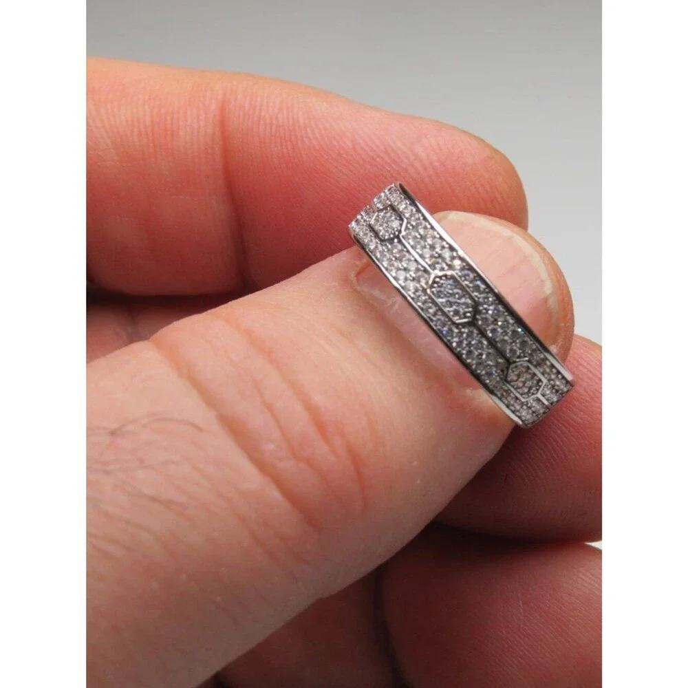*925 Sterling Silver Diamond Band